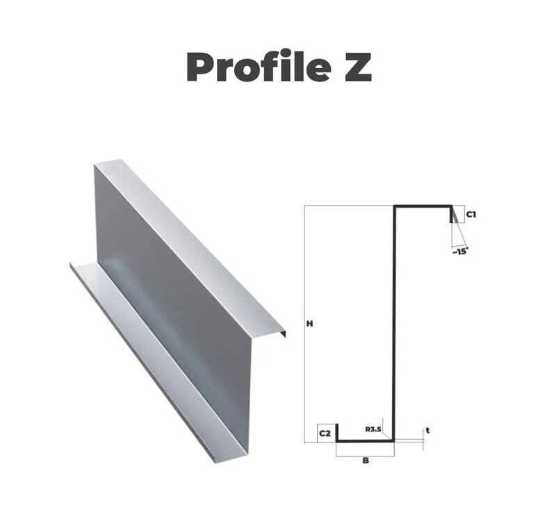 Profile Zincate -Z, C, U, L,Sigma